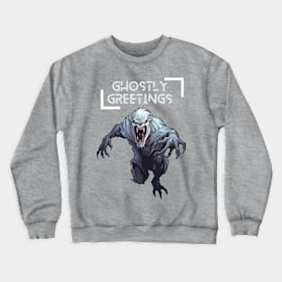 Ghostly Greetings Halloween Crewneck Sweatshirt